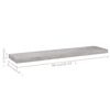 vidaXL Étagère murale flottante Gris béton 90x23,5x3,8 cm MDF