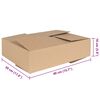 vidaXL Bo&icirc;te Pliable 50 pcs Naturel 40 x 30 x 10 cm Carton
