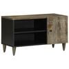 vidaXL Meuble TV gris clair 80x31,5x46 cm bois massif de manguier