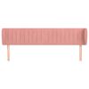 vidaXL T&ecirc;te de lit avec oreilles Rose 203x23x78/88 cm Velours