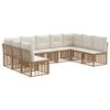 vidaXL Ensemble de canap&eacute;s d'ext&eacute;rieur Naturel Polyester