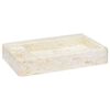 vidaXL Lavabo Cr&egrave;me 58x39x10 cm Marbre