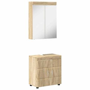vidaXL Ensemble de mobilier de salle de bain TULUM Ch&ecirc;ne Sonoma