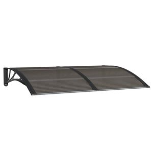 vidaXL Auvent de porte Noir 150x100 cm Polycarbonate