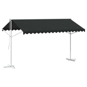 vidaXL Auvent autoportant 4 &times; 3 m Polyester Anthracite