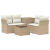 vidaXL Ensemble de Canap&eacute;s 6 pc Beige et blanc cr&egrave;me 55 x 55 x 37 cm