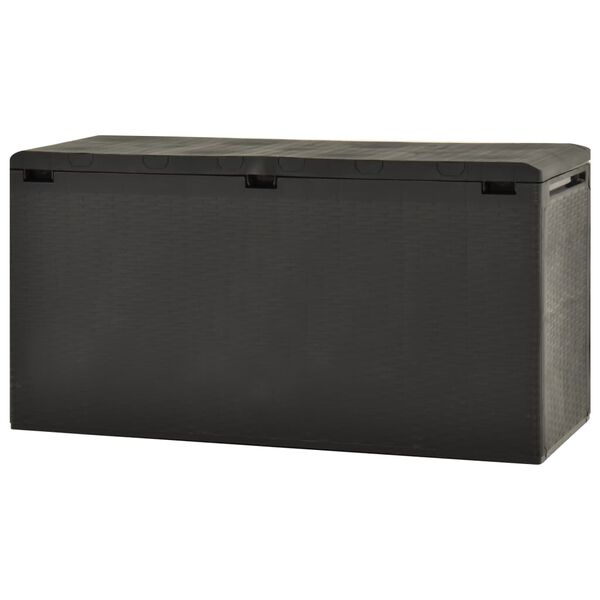 vidaXL Boîte de rangement de jardin Anthracite 114x47x60 cm