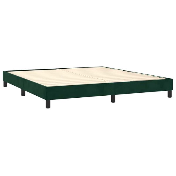 vidaXL Cadre de lit vert fonc&eacute; 160x200 cm velours