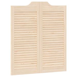 vidaXL Portes battantes Naturel 90 x 40 cm Bois de pin massif