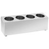 vidaXL Porte-couverts 4 grilles Rectangulaire Acier inoxydable