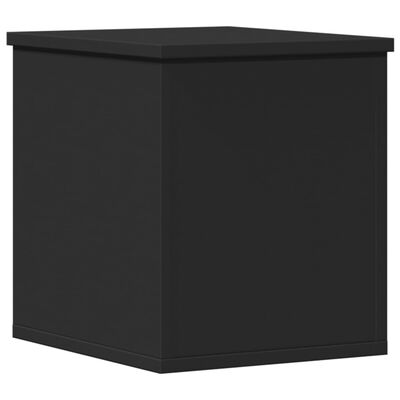 vidaXL Boîte de rangement noir 30x35x35 cm bois d'ingénierie