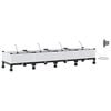 vidaXL Porte-plante de jardin avec irrigation et roues 4 pc Blanc PP