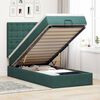 vidaXL Cadre de lit ottoman avec matelas vert fonc&eacute; 80x200 cm velours