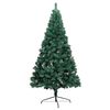 vidaXL Demi-arbre de No&euml;l artificiel pr&eacute;-&eacute;clair&eacute; et boules vert 180 cm
