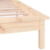 vidaXL Cadre de lit &agrave; LED sans matelas 120x200 cm bois massif