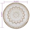 vidaXL Tapis Jute tress&eacute; imprim&eacute; 90 cm rond