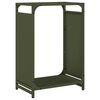vidaXL Portant de bois chauffage vert olive 44x28x65 cm