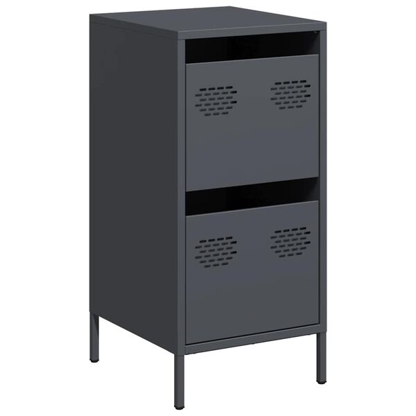vidaXL Buffet anthracite 35x39x73,5 cm acier laminé à froid