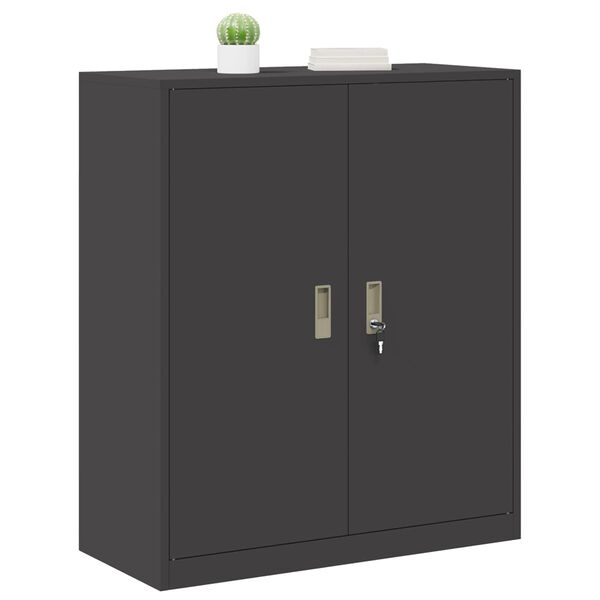 vidaXL Armoire de rangement Noir 90 x 40 x 105 cm Acier
