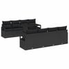 vidaXL Ensemble de canap&eacute; de jardin 9 pc 6-Nombre de places Noir