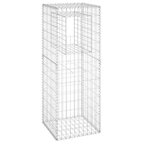 vidaXL Poteau à panier de gabion 50x50x140 cm Fer