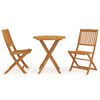 vidaXL Ensemble &agrave; manger de jardin pliable 3 pcs Bois d'acacia solide