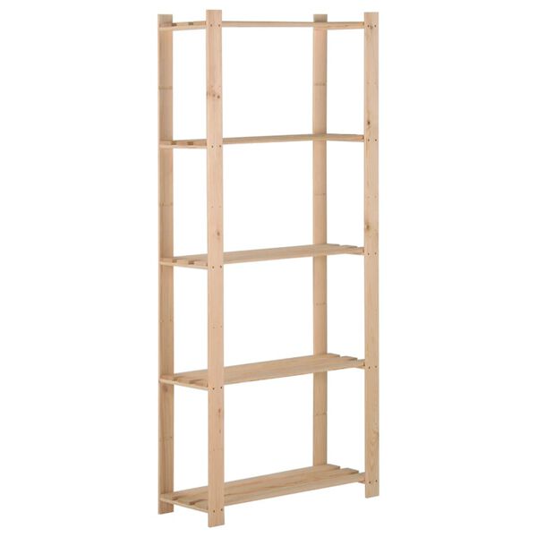 vidaXL &Eacute;tag&egrave;re de stockage 5 niveaux 80x28,5x170 cm Bois de pin massif