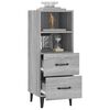 vidaXL Buffet Sonoma gris 34,5x34x90 cm Bois d'ing&eacute;nierie