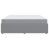 vidaXL Cadre de lit avec matelas Gris clair 200 x 200 cm tissu