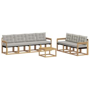 vidaXL Ensemble de canap&eacute;s d'ext&eacute;rieur 8 pc Blanc et gris clair