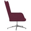 vidaXL Chaise de relaxation avec tabouret Violet Tissu