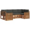 vidaXL Ensemble de canap&eacute;s d'ext&eacute;rieur 6 pc Naturel et Anthracite