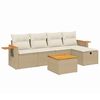 vidaXL Salon de jardin avec coussins 6 pcs beige r&eacute;sine tress&eacute;e