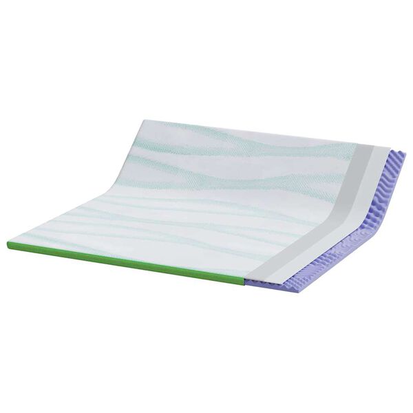 vidaXL Surmatelas Blanc et vert 200 x 200 cm Tissu Jacquard