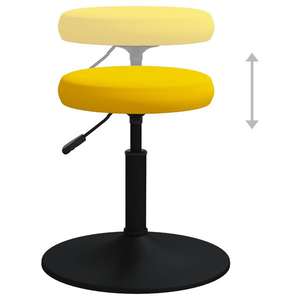 vidaXL Chaise de salle &agrave; manger Jaune moutarde Velours