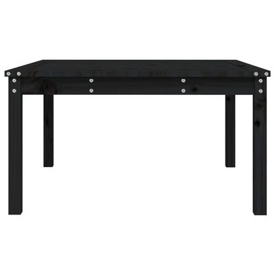 vidaXL Table de jardin noir 82,5x82,5x45 cm bois massif de pin