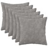 vidaXL Coussin 6 pc HEERLEN Gris clair 30 x 30 cm Fleece en microfibre