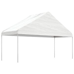 vidaXL Belv&eacute;d&egrave;re avec toit blanc 5,88x2,23x3,75 m poly&eacute;thyl&egrave;ne