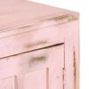 vidaXL Buffet Rose clair 110x35x70 cm Bois de manguier massif