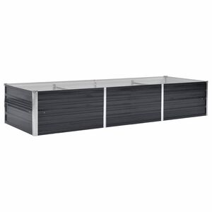 vidaXL Lit sur&eacute;lev&eacute; de jardin Anthracite 240x80x45 cm Acier galvanis&eacute;