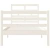 vidaXL Cadre de lit sans matelas blanc 90x190 cm bois massif