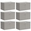 vidaXL Bo&icirc;te de rangement 6 pc Tissu intiss&eacute; 55 x 35 x 32 cm 61,6 L