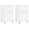vidaXL Buffets 2 pcs blanc 40x35x70 cm bois d&rsquo;ing&eacute;nierie