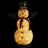 vidaXL Figurine de bonhomme de neige de No&euml;l &agrave; LED Tissu 120 cm