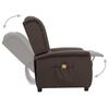 vidaXL Fauteuil de massage Marron Tissu
