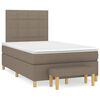 vidaXL Sommier &agrave; lattes de lit avec matelas taupe 120x190 cm tissu