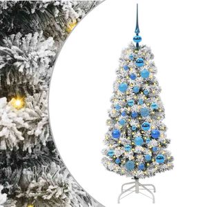 vidaXL Sapin de No&euml;l Artificiel &agrave; Branches Articul&eacute;es Vert et blanc