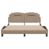 vidaXL Cadre de lit Viana sans matelas cappuccino 160x200 cm similicuir