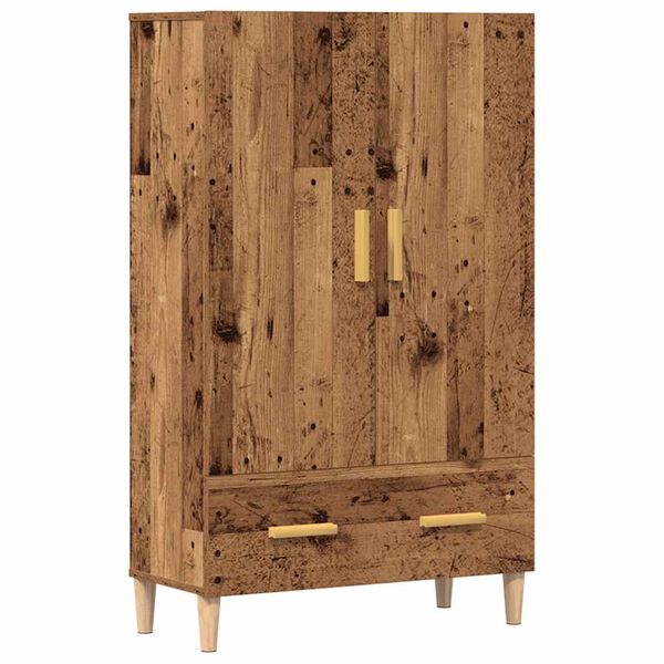 vidaXL Buffet haut vieux bois 70x31x115 cm bois d'ing&eacute;nierie