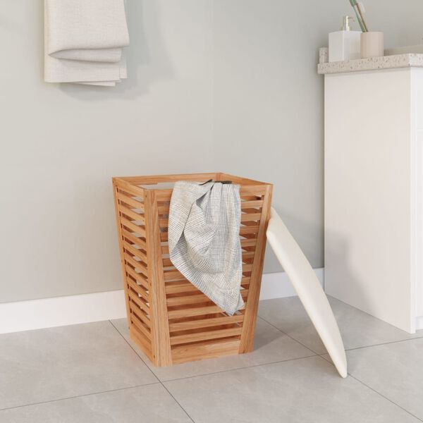 vidaXL Tabouret de salle de bain 40,5x40,5x56 cm Bois massif de noyer